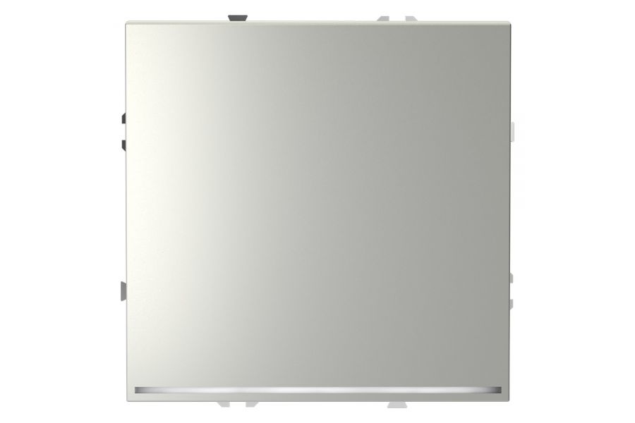 Выключатель одноклавишный с подсветкой Voltum S70 VLS010205 (сталь)