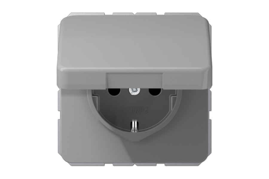 Розетка штепсельная Schuko Jung CD1520BFKLGR