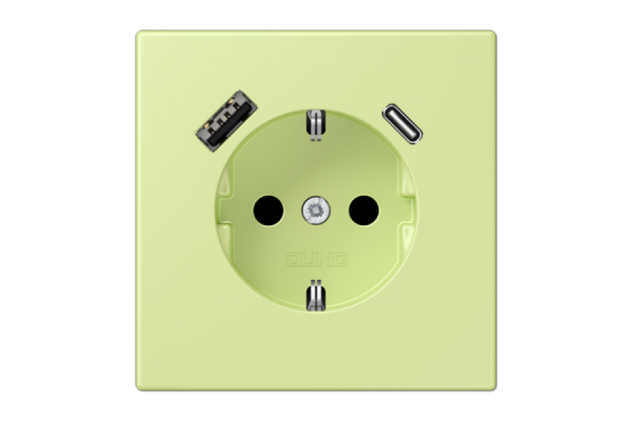 Розетка 2K+З USB Typ AC Jung LC1520-15CA222