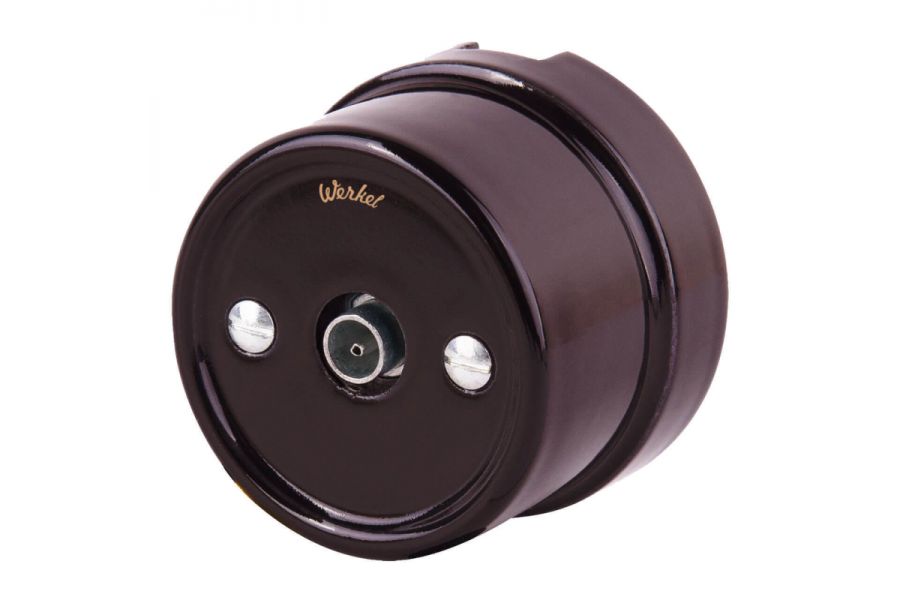 ТВ розетка Werkel Retro коричневая WL18-02-05 4690389100734