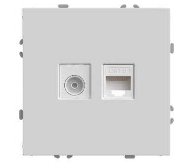 Купить Розетка TV + компьютерная RJ-45 Stekker RST00-5106-01 Эмили 49872 Розетка TV + компьютерная RJ-45 Stekker RST00-5106-01 Эмили 49872
