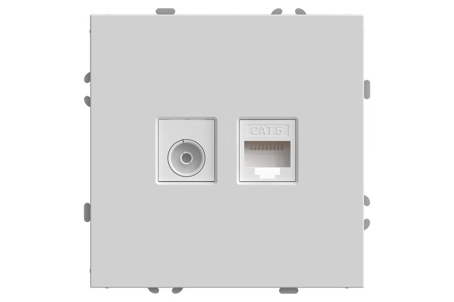Розетка TV + компьютерная RJ-45 Stekker RST00-5106-01 Эмили 49872