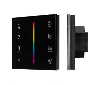 Панель Arlight Smart-P22-RGBW-G-IN Black (12-24V, 4x3A, Sens, 2.4G) 033766