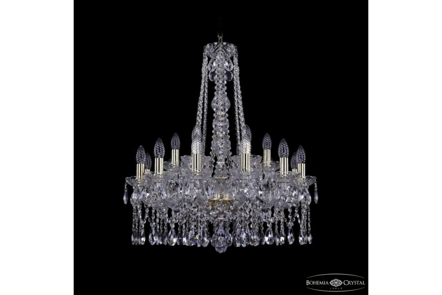 Подвесная люстра Bohemia Ivele Crystal 1413/12+6/220/h-73 G