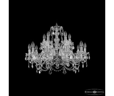 Купить Подвесная люстра Bohemia Ivele Crystal 1411/10+5/240 Ni Leafs Подвесная люстра Bohemia Ivele Crystal 1411/10+5/240 Ni Leafs