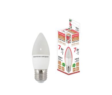 Лампа светодиодная TDM Electric Народная E27 7W 3000K матовая SQ0340-1542