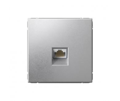 Розетка компьютерная RJ45, кат. 5е, механизм Systeme Electric ArtGallery Алюминий GAL000383