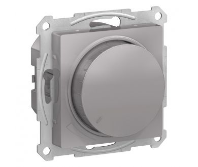 Светорегулятор (диммер) повор-нажим, LED, RC, 400Вт, мех. Systeme Electric AtlasDesign Алюминий ATN000323