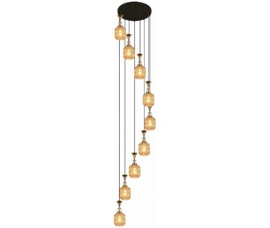 Каскадная люстра Reluce 02003-0.9-09 AMBER