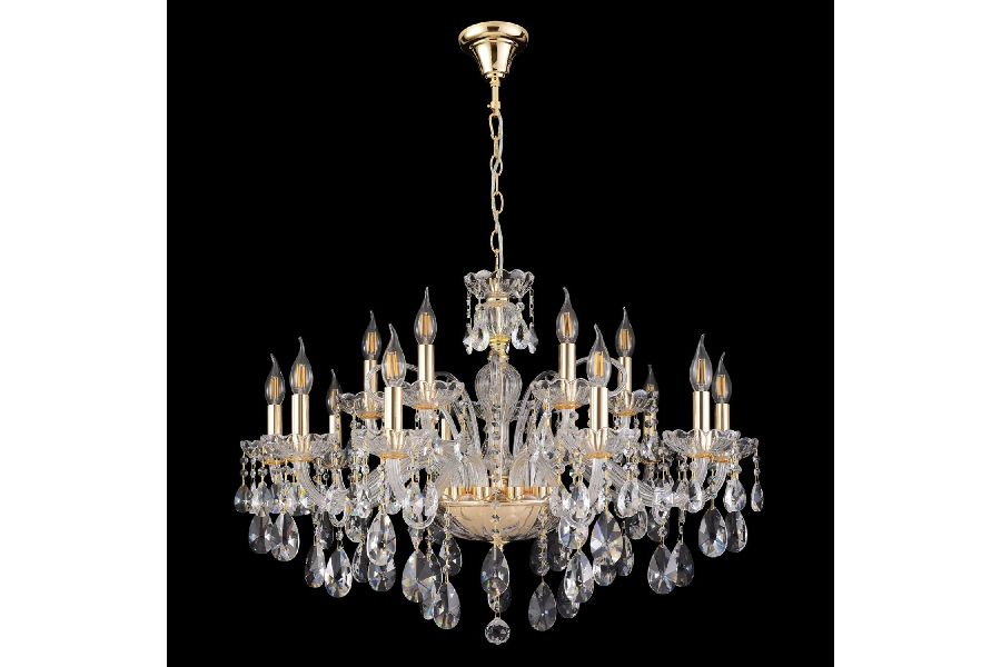 Подвесная люстра Crystal Lux MONICA SP10+5 GOLD