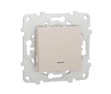 Переключатель одноклавишный перекрестный с подсветкой Schneider Electric Unica New NU520544N