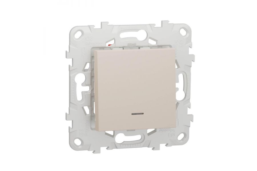 Переключатель одноклавишный перекрестный с подсветкой Schneider Electric Unica New NU520544N