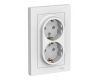 Розетка двойная с/з, 16А, в сборе Systeme Electric AtlasDesign Лотос ATN001324