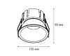 Встраиваемый влагозащищенный светильник Italline IT06-6032 white 3000K