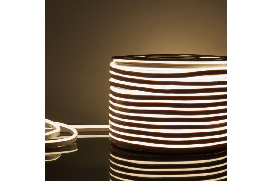 Светодиодный гибкий неон Elektrostandard 220V 9,6W 120Led 2835 IP67 односторонний дневной белый, 50 м 4690389167454 a052994