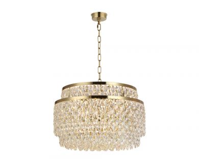 Купить Подвесная люстра Newport Tiffany 8530/60 C gold polished М0070715 Подвесная люстра Newport Tiffany 8530/60 C gold polished М0070715
