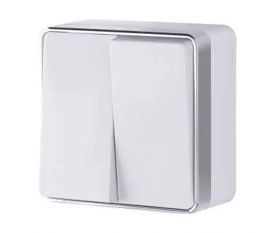 Выключатель двухклавишный Werkel Gallant белый W5020001 4690389164118