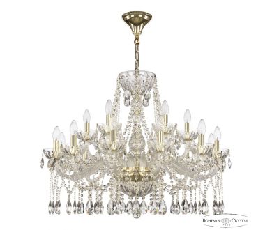 Купить Подвесная люстра Bohemia Ivele Crystal 5413/12+6/300 G Clear/M-1H Подвесная люстра Bohemia Ivele Crystal 5413/12+6/300 G Clear/M-1H