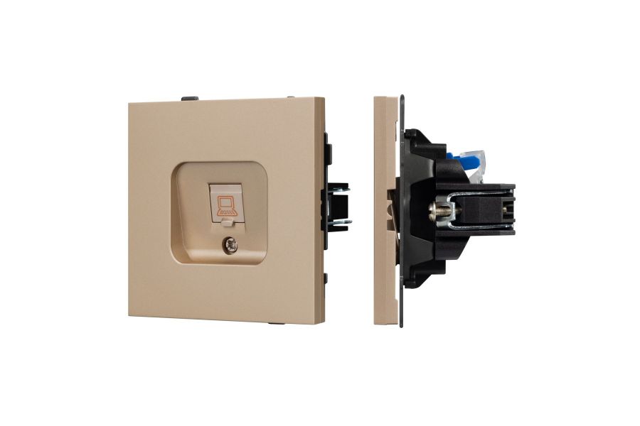 Механизм компьютерной розетки Arlight SCT-TENDO-MPC1-PL-GD (RJ-45, CAT6) 054099