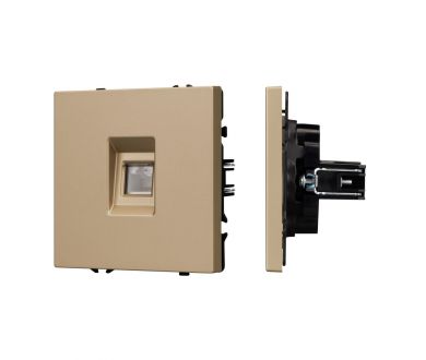 Механизм компьютерной розеткиArlight  SCT-NOBE-MPC1-SFPL-GD (RJ-45, CAT6) 054306