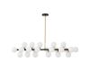 Люстра на штанге Lumina Deco Marsiada LDP 6033-24 BK+GD