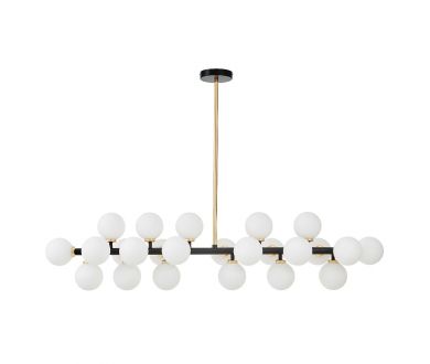 Люстра на штанге Lumina Deco Marsiada LDP 6033-24 BK+GD