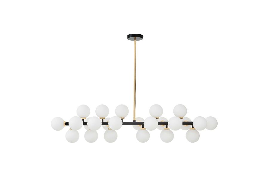 Люстра на штанге Lumina Deco Marsiada LDP 6033-24 BK+GD