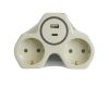 Разветвитель сетевой 2-местный с/з и USB+Type C Stekker ADP16-15-20 50071