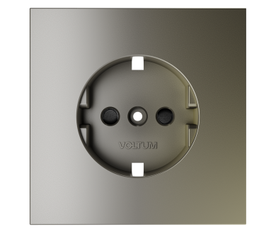 Накладка для розетки с заземлением и защитными шторками Voltum S70 (шелк) VLS000704