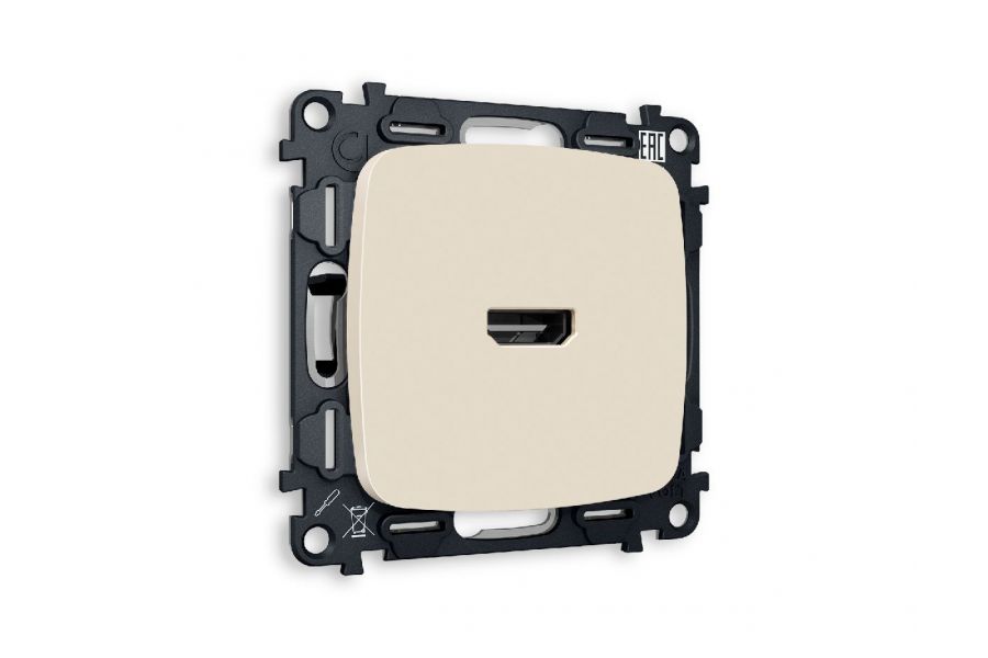 Комплект механизма розетки HDMI 2.0 40V/500MO 2.0GHz 5-18Gbit/s Ambrella Volt Omega MO334010