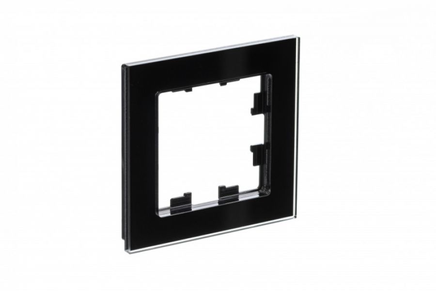 Рамка 1-постовая Systeme Electric AtlasDesign Nature, стекло черный ATN321001