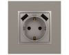 Розетка со шторками с 2xUSB Эра Elegance 14-4109-16 Б0065775