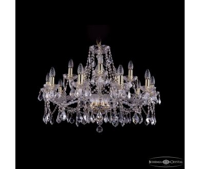 Подвесная люстра Bohemia Ivele Crystal 1413/10+5/300 G Leafs