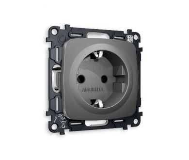 Комплект механизма розетки с/з на винтовых зажимах Ambrella Volt Omega MO656010