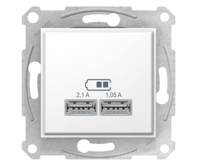 Розетка компьютерная 2xUSB Schneider Electric Sedna 2,1A SDN2710221