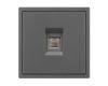 Механизм телефонной розетки Arlight SCT-NOBE-MTL1-SFPL-GR (RJ-11, 4C) (Серый базальт) 054303