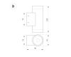 Уличный настенный светильник Arlight LGD-RAY-WALL-TWIN-R65-2x12W Warm3000 (GR, 6 deg, 230V) (IP65 Металл) 044231(1)
