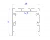 Алюминиевый профиль Ambrella Light Profile System GP2550BK