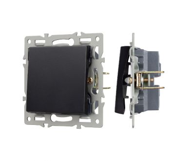 Механизм выключателя одноклавишный непроходной Arlight SWT-MK01-PL-BK (250V, 16A) 043711