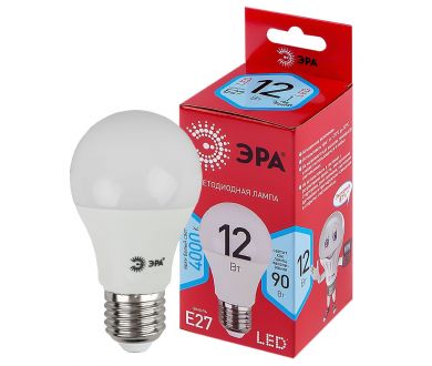 Лампа светодиодная Эра E27 12W 4000K LED A60-12W-840-E27 R Б0049636