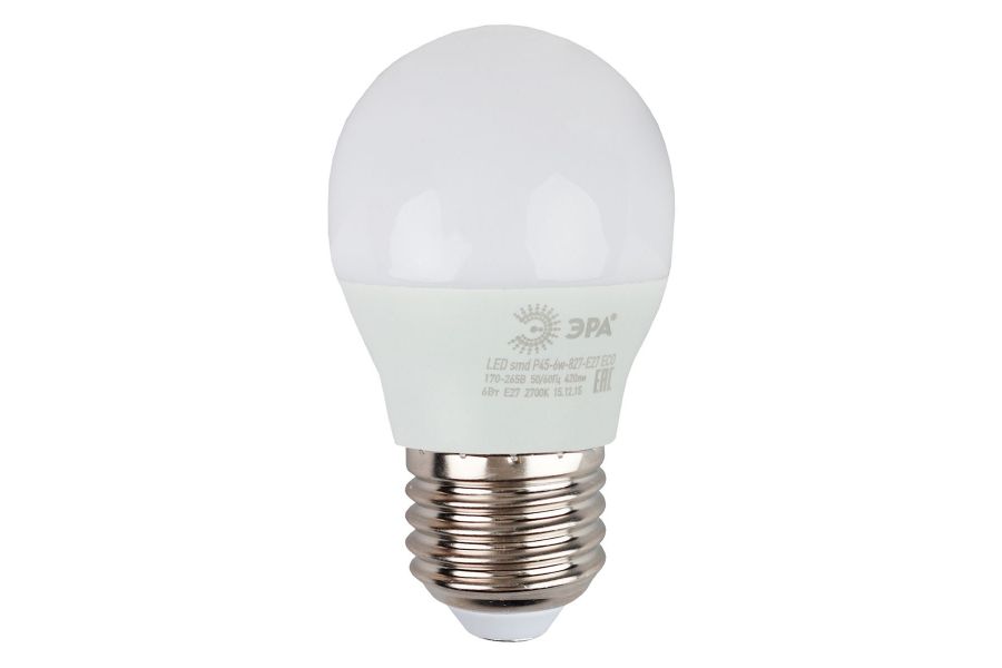 Лампа светодиодная Эра E27 8W 2700K LED P45-8W-827-E27 R Б0053028