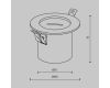 Потолочная чаша встраиваемая с коннектором питания Maytoni Pendant system Parity TRA130RSC-2B