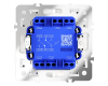 Проходной переключатель двухклавишный Voltum S70 VLS020301 (белый глянцевый)