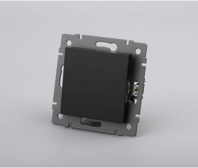 Механизм выключателя одноклавишный проходной Arlight SWT-MKP1-PL-BK-V (250V, 10A) 049872