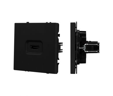 Розетка HDMI софт-тач черный оникс Arlight SCT-MHD1-SFPL-BK 061841(1)