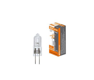 Лампа галогенная TDM Electric GY6.35 50W 3000K прозрачная SQ0341-0063