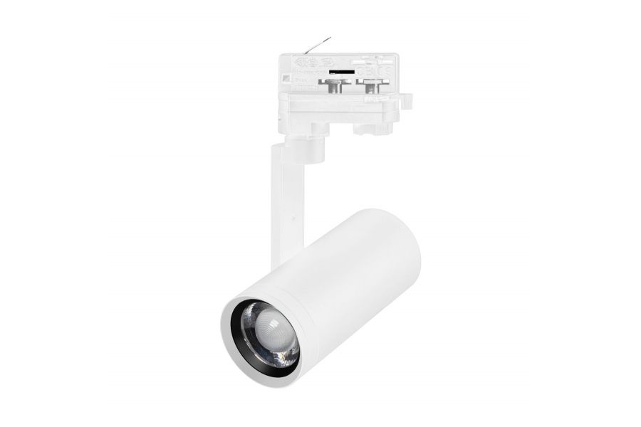 Трековый трехфазный светильник Arlight LGD-URANUS-4TR-R75-18W/25W Warm3500-MIX (WH, 20-50 deg, side holder, 230V) (IP20 Металл) 059362