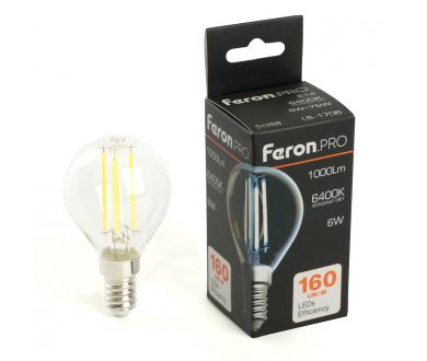 Лампа светодиодная Feron LB-1706 E14 6W 6400K 51258