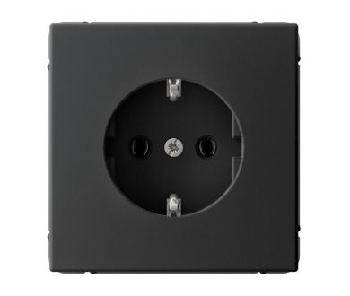 Розетка с заземлением, 16А, механизм, Systeme Electric ArtGallery Карбон GAL001043S