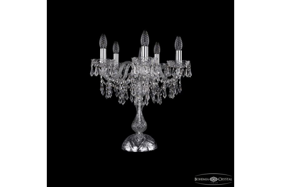 Настольная лампа Bohemia Ivele Crystal 1403L/5/141-47 Ni